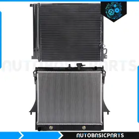 10266397 Autobasicparts For 2009-2012 Gmc Canyon 5.3l Aluminum Radiator And Ac Condenser Cooling Kit