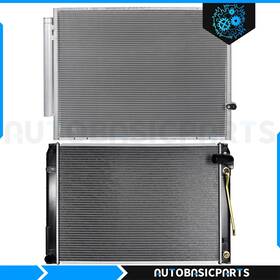 Autobasicparts 10266428 For 2004-2006 Toyota Sienna 3.3l Aluminum Radiator And Ac Condenser Cooling Kit