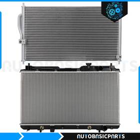 Autobasicparts 10266439 For 1997-2001 Honda Cr-v 2.0l Aluminum Radiator And Ac Condenser Cooling Kit