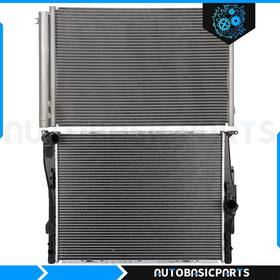 Autobasicparts 10407756 For 2007-2013 Bmw 328i 2006 330i 3.0l Aluminum Radiator And Ac Condenser