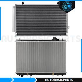 Autobasicparts 10407767 For 2001-2003 Toyota Highlander 3.0l Aluminum Radiator And Ac Condenser