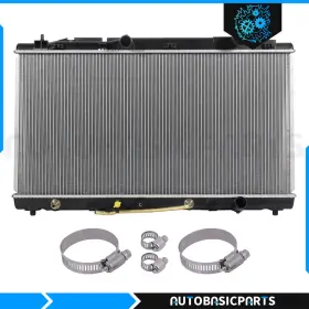 10527205 Autobasicparts For 2007-2011 Toyota Camry 3.5l Aluminum Radiator With Oil Hose Clamps Kit