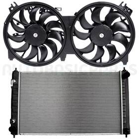 Autobasicparts 11371736 For 2007-2018 Nissan Altima 2.5l Front Side Radiator And Cooling Fan Kit