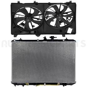 Autobasicparts 11371776 For 2008-2013 Toyota Highlander 3.5l Front Side Radiator And Cooling Fan Kit