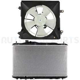 Autobasicparts 11371802 For 2012-2015 Honda Civic 1.8l Front Side Radiator And Cooling Fan Kit
