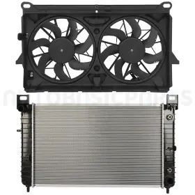 11371815 Autobasicparts For 2007-2013 Chevy Silverado 1500 6.2l Front Side Radiator And Cooling Fan Kit
