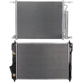 12816840 Autobasicparts Aluminum Radiator And Ac Condenser Cooling Kit For 2009-2011 Chevrolet Aveo Aveo5