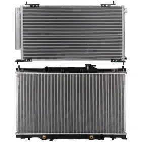 12816842 Autobasicparts Aluminum Radiator And Ac Condenser Cooling Kit For 2003-2006 Honda Cr-v Element