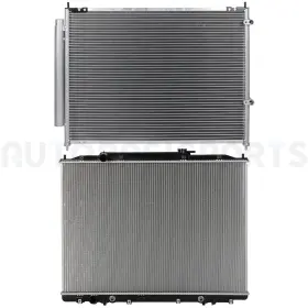 12816867 Autobasicparts For 2006-2008 Honda Ridgeline 3.5l Aluminum Radiator And Ac Condenser Cooling Kit