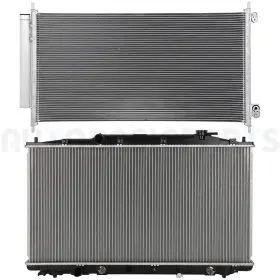 12816940 Autobasicparts Aluminum Radiator And Ac Condenser Cooling Kit For 2008-2012 Honda Accord