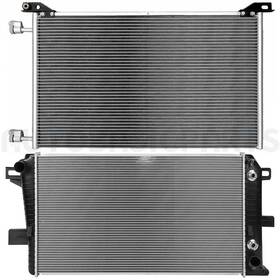 Autobasicparts 12816950 Aluminum Radiator And Condenser Cooling Kit For 2001-2005 Chevy Silverado 2500 Hd