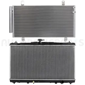 12816953 Autobasicparts Aluminum Radiator And Ac Condenser Cooling Kit For 2013-2017 Toyota Camry 3.5l