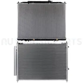 12816955 Autobasicparts Aluminum Radiator And Ac Condenser Cooling Kit For 2009-2014 Honda Ridgeline 3.5l