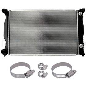 Autobasicparts 12816984 Radiator For 03-08 Audi A4 Quattro With Universal Oil Hose Clamps Kit Cu2556
