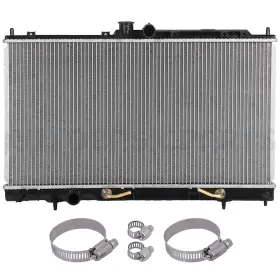 12816994 Autobasicparts Radiator For 2002-2007 Mitsubishi Lancer With Universal Oil Hose Clamps Kit