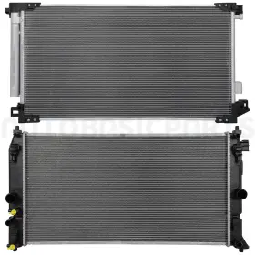 12817072 Autobasicparts Aluminum Radiator And Ac Condenser Cooling Kit For 2016 2017-2020 Toyota Prius
