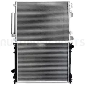 12817303 Autobasicparts Aluminum Radiator And Ac Condenser Cooling Kit For 2009 Dodge Charger Chrysler 300