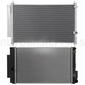 13401957 Autobasicparts Aluminum Radiator And Ac Condenser Cooling Kit For 2008-2015 Scion Xb 2.4l