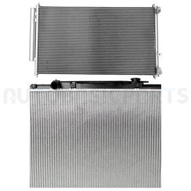 Autobasicparts 13402007 Aluminum Radiator And Ac Condenser Cooling Kit For 2005-2010 Honda Odyssey 3.5l