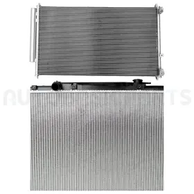 13402007 Autobasicparts Aluminum Radiator And Ac Condenser Cooling Kit For 2005-2010 Honda Odyssey 3.5l