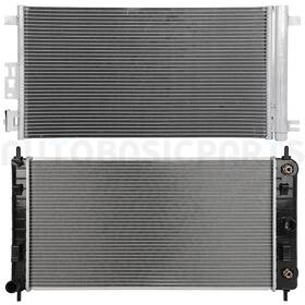 Autobasicparts 13402008 Aluminum Radiator And Ac Condenser Cooling Kit For 2008-2012 Chevrolet Malibu 2.4l
