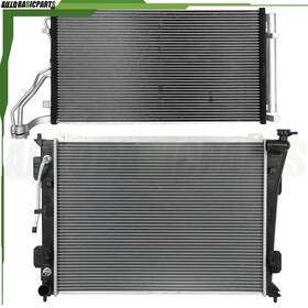 Autobasicparts 13402015 Aluminum Radiator And Ac Condenser Cooling Kit For 2012-2015 Kia Optima 2.4l L4