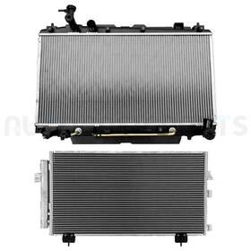 Autobasicparts 13402021 Aluminum Radiator And Ac Condenser Cooling Kit For 2004-2005 Toyota Rav4 2.4l