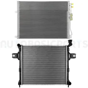 13402045 Autobasicparts Aluminum Radiator And Ac Condenser Kit For 2005-2010 Jeep Grand Cherokee 3.7l