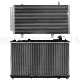 13402062 Autobasicparts Automotive Aluminum Radiator And Ac Condenser Kit For 2010-2011 Toyota Camry 2.5l