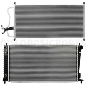 13402070 Autobasicparts Aluminum Radiator And Ac Condenser Cooling Kit For 2004 2005 2006-2008 Ford F-150