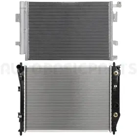 13402081 Autobasicparts Aluminum Radiator And Ac Condenser Cooling Kit For 2006-2013 Chevrolet Corvette