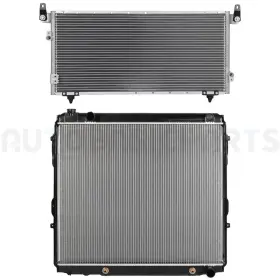 13402089 Autobasicparts Aluminum Radiator And Ac Condenser Cooling Kit For 2004-2006 Toyota Tundra 4.7l