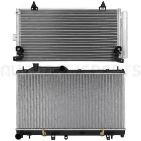 13402100 Autobasicparts Aluminum Radiator And Ac Condenser Cooling Kit For 2005 06 07-2009 Subaru Legacy