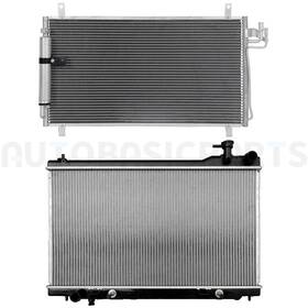 Autobasicparts 13402105 Aluminum Radiator And Ac Condenser Cooling Kit For 2003-2006 2007 Infiniti G35