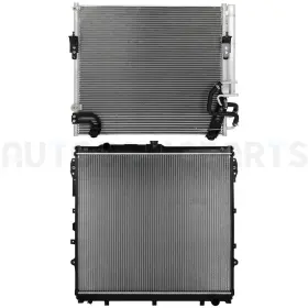 13402110 Autobasicparts Aluminum Radiator And Ac Condenser Cooling Kit For 2010-2011 Toyota Sequoia