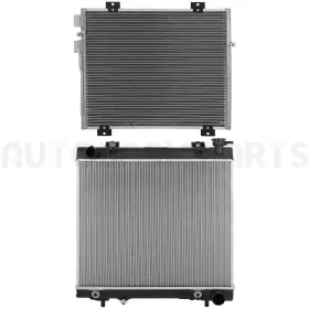 13402112 Autobasicparts Aluminum Radiator And Ac Condenser Cooling Kit For 2005-2011 Dodge Dakota