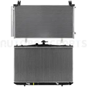 13402154 Autobasicparts Aluminum Radiator And Ac Condenser Cooling Kit For 2017-2020 Toyota Sienna 3.5l