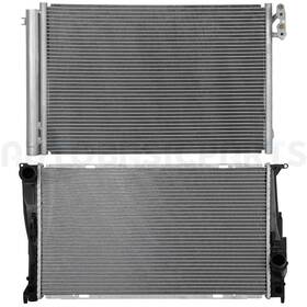 Autobasicparts 13402171 Aluminum Radiator And Ac Condenser Kit For 2013-2015 Bmw X1 2009-2015 Z4
