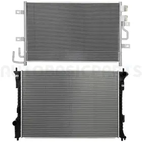 13402211 Autobasicparts Aluminum Radiator And Ac Condenser Cooling Kit For 2013 2014-2017 2018 Ford Flex