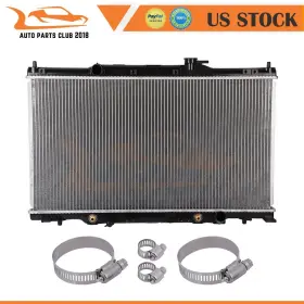 Autopartsclub2018 Ap834421c01 Aluminum Radiator For 2003-2006 Honda Element With 4 Universal Oil Hose Clamps