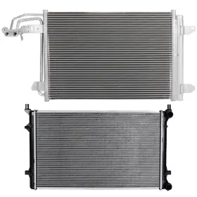12672299 Autosuperstar Radiator And Ac Condenser Cooling Kit For 2010 2011-2014 Volkswagen Golf 2.5l