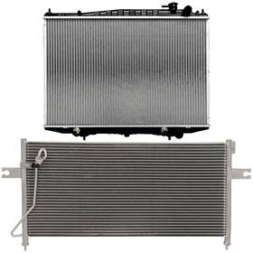 Autosuperstar 12672317 Radiator And Ac Condenser Cooling Kit For 1998 1999 2000 2001 2002 Nissan Frontier