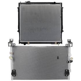 Autosuperstar 12672328 Radiator And Ac Condenser Cooling Kit For 1998-2004 Toyota Tacoma 3.4l 3378cc V6