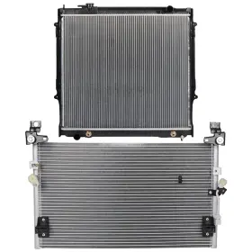 12672328 Autosuperstar Radiator And Ac Condenser Cooling Kit For 1998-2004 Toyota Tacoma 3.4l 3378cc V6