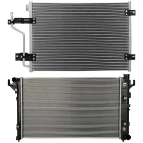 12674813 Autosuperstar Radiator And Ac Condenser Cooling Kit For 1998-2001 Dodge Ram 2500 5.9l