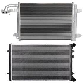Autosuperstar 12675511 Radiator And Ac Condenser Cooling Kit For 09-12 Audi A3 2.0l 1984cc 121cu. Inch L4