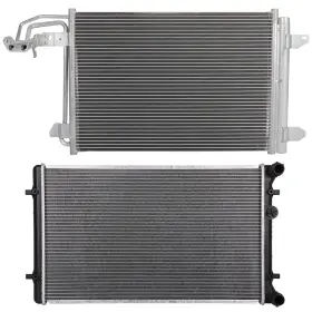 12675511 Autosuperstar Radiator And Ac Condenser Cooling Kit For 09-12 Audi A3 2.0l 1984cc 121cu. Inch L4