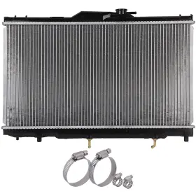 12688254 Autosuperstar Radiator For 1998-2002 Toyota Corolla With Universal Oil Hose Clamps Kit 1.8l