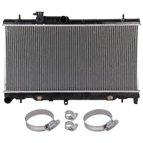 12694780 Autosuperstar Radiator For 2003-06 Subaru Baja With Universal Oil Hose Clamps Kit 2.5l 2458cc
