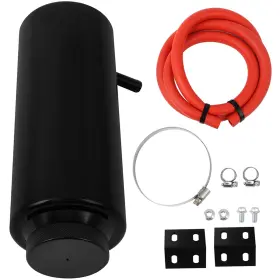13204184 Autosuperstar Black Aluminum Radiator Coolant Overflow Expansion Water Tank Universal
